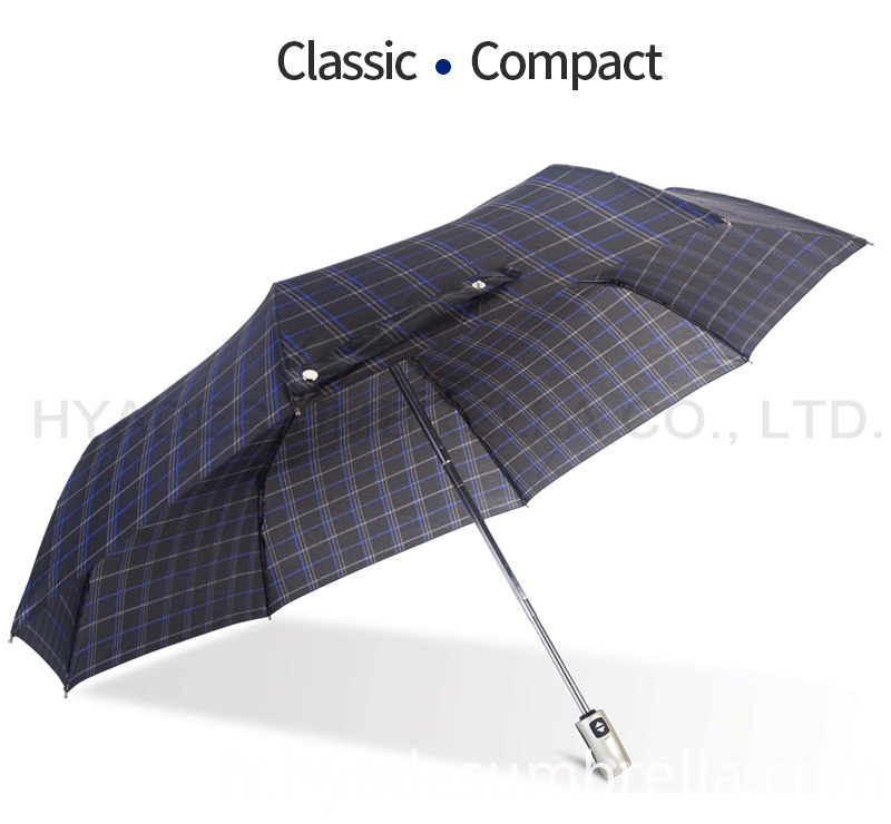 Product Descrption Page Check Print 3 parapluie pliant pour hommes et femmes Product Descrption Page Check Print 3 Folding Umbrella For Men And Women